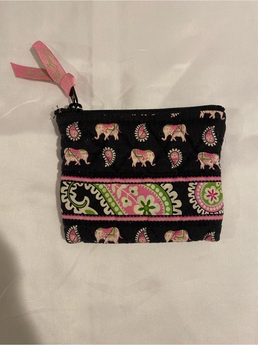 Vera Bradley Pink Elephants Coin Purse NWOT Retired Pattern